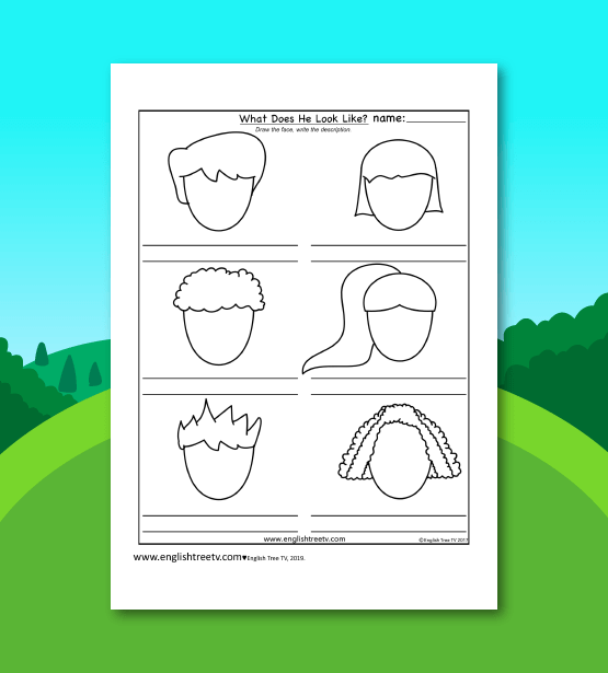 What Does He Look Like Worksheet